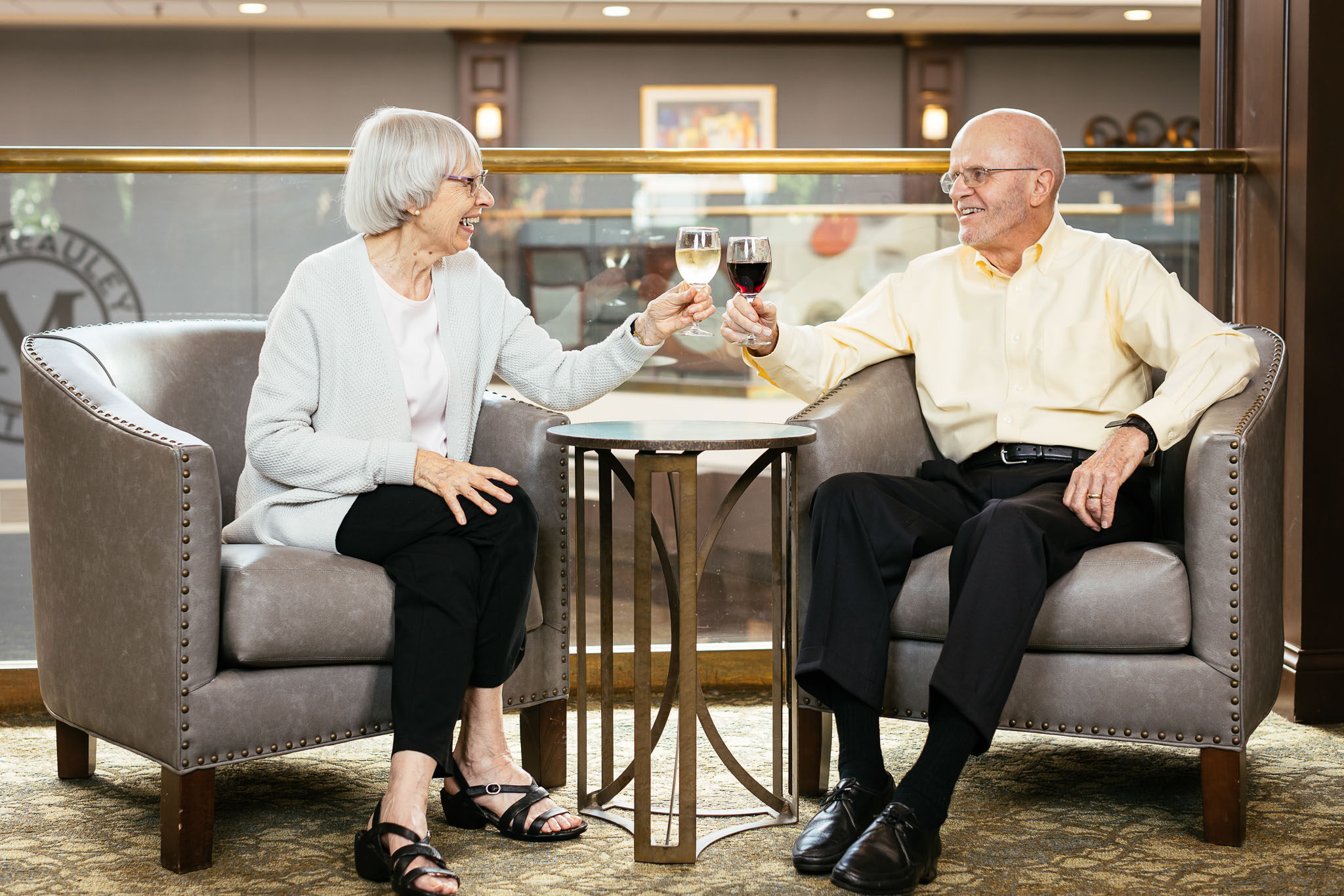 couple drinking wine