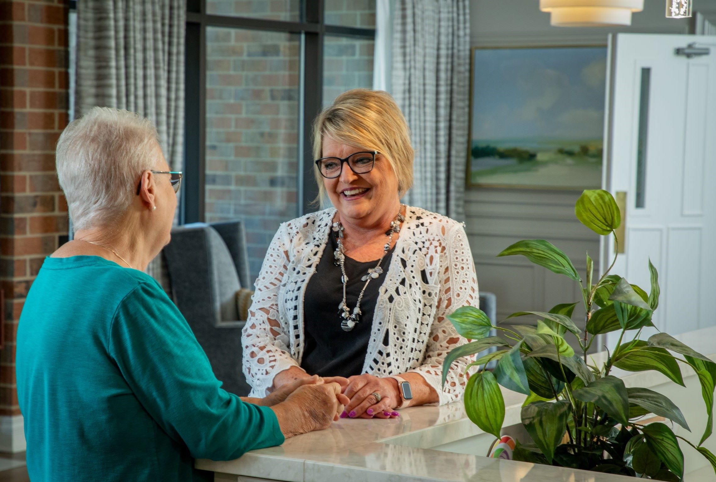 female senior with admissions