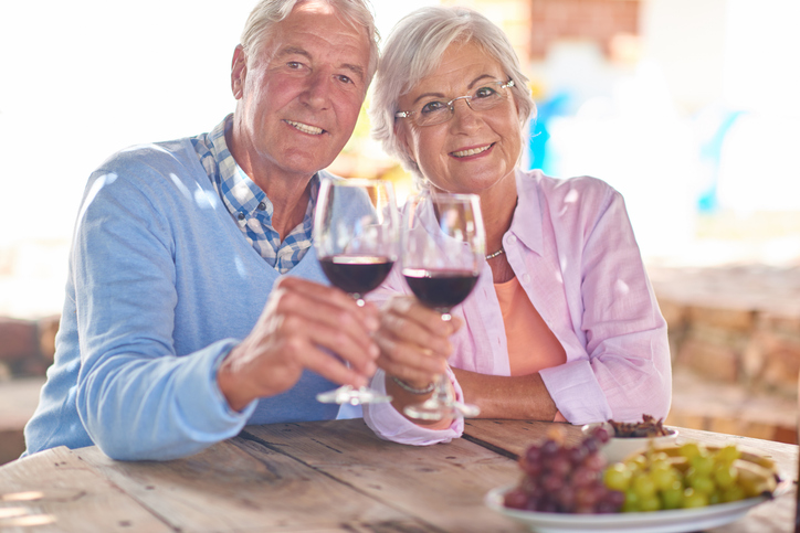 bellbrook couple with wine